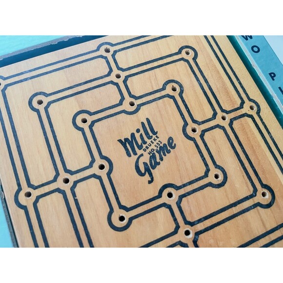 Vintage Mill Game Drueke & Sons Wooden Board Peg Game #553 Rare - Picture 6 of 10